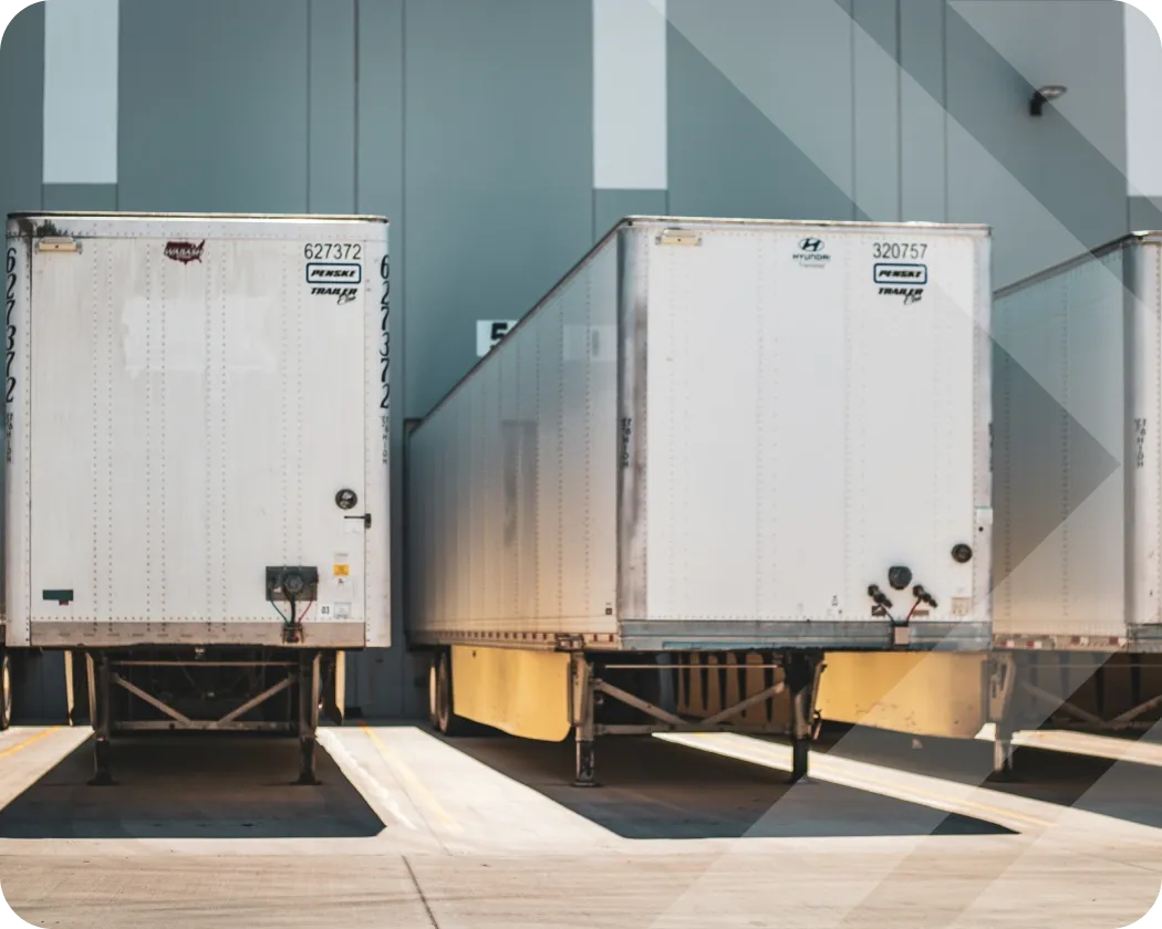 Several drop trailers lined up.